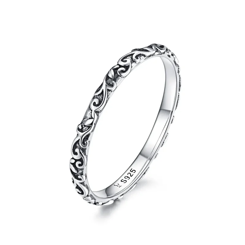 (image for) Silver Retro Patterns Ring - PANDORA Style - SCR513 - Product Image