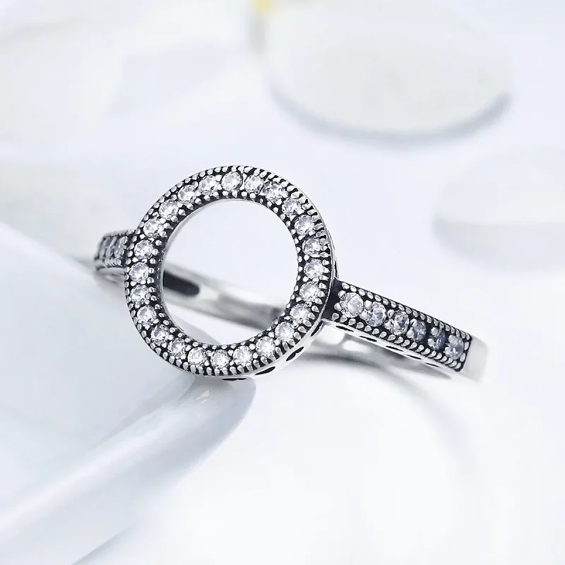 (image for) Silver Ring of Halo Ring - PANDORA Style - SCR041 - View 2