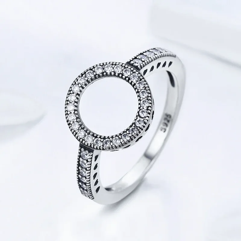(image for) Silver Ring of Halo Ring - PANDORA Style - SCR041 - View 3