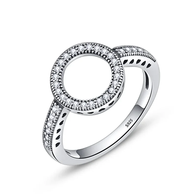(image for) Silver Ring of Halo Ring - PANDORA Style - SCR041 - Product Image