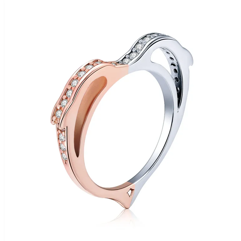 (image for) Silver & Rose Gold Ocean Spirit Ring - PANDORA Style - SCR418 - Product Image