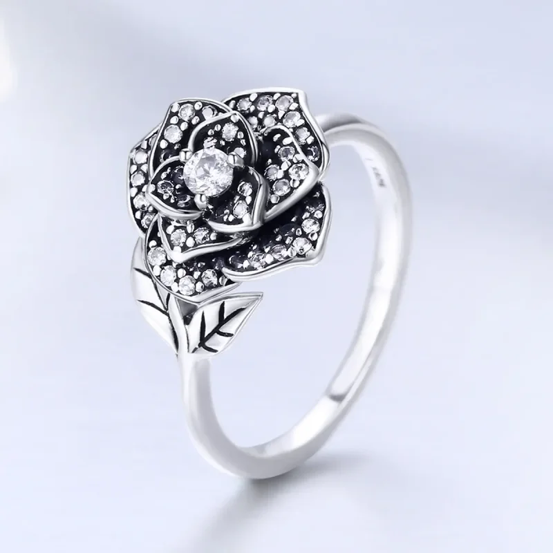 (image for) Silver Rose Love Ring - PANDORA Style - SCR382 - View 2