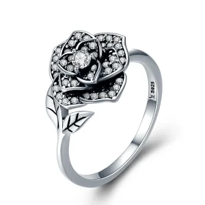 (image for) Silver Rose Love Ring - PANDORA Style - SCR382