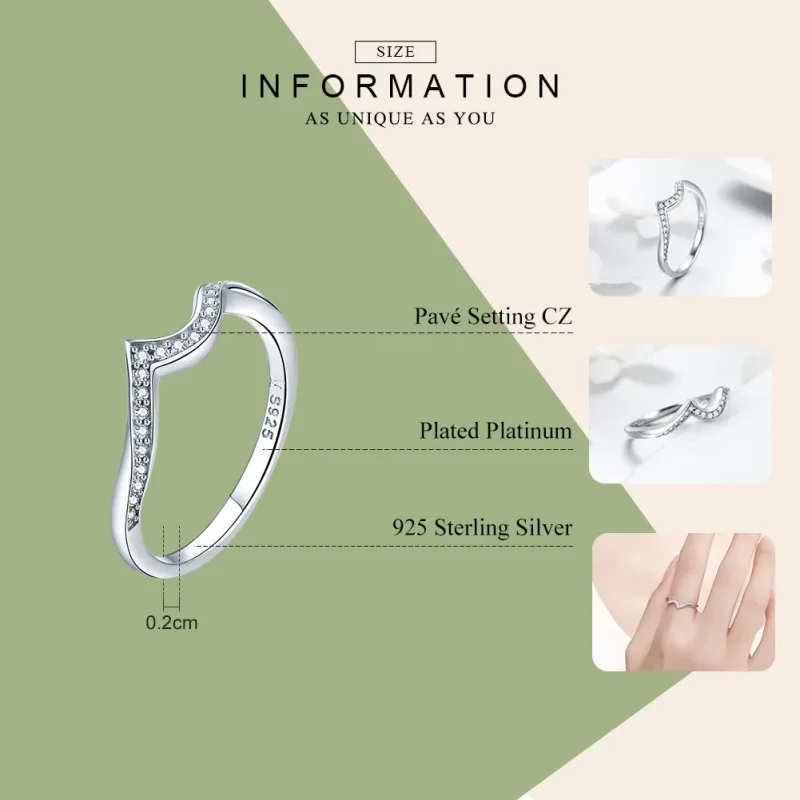(image for) Silver Sharp Ring - PANDORA Style - SCR469 - View 4
