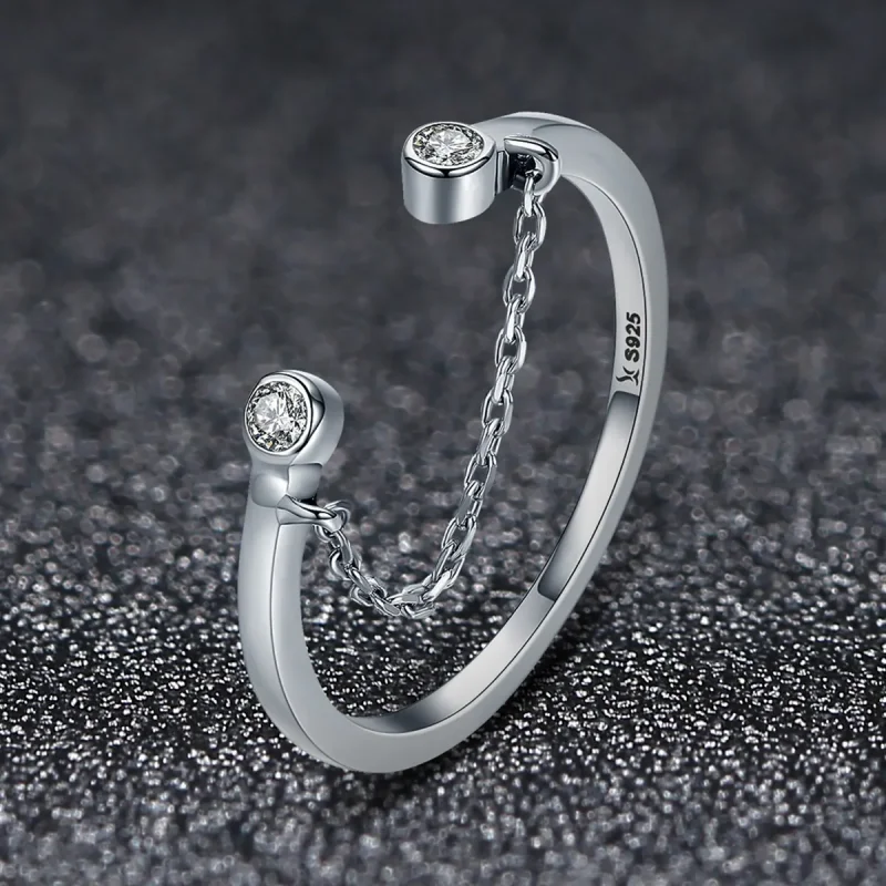 (image for) Silver Smile Face Ring - PANDORA Style - SCR216 - View 3