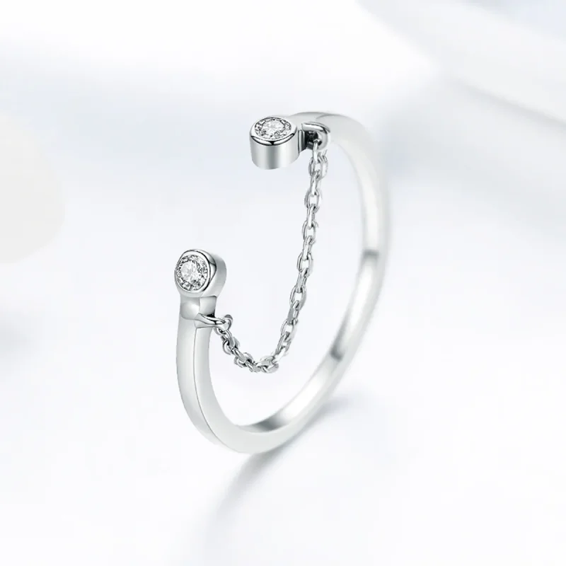 (image for) Silver Smile Face Ring - PANDORA Style - SCR216 - View 4
