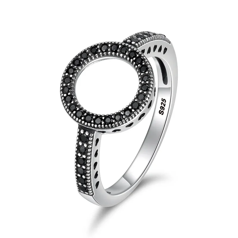 (image for) Silver Sparkling Halo Ring - PANDORA Style - SCR112 - Product Image