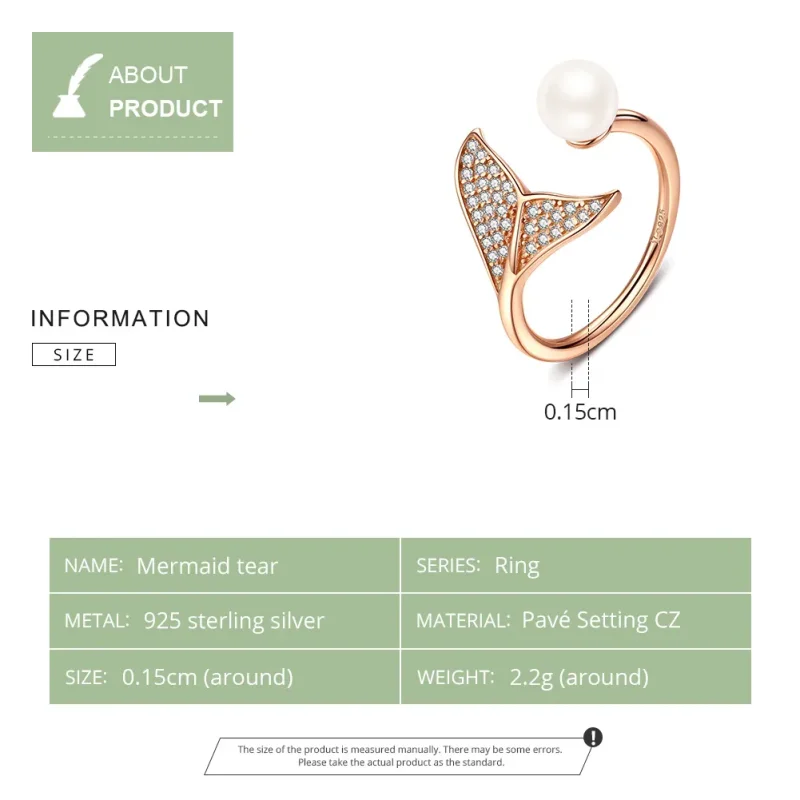 (image for) Silver Sparkling Mermaid Ring - PANDORA Style - SCR286 - View 8