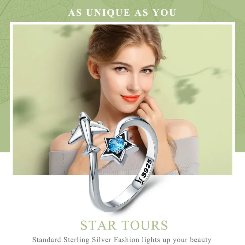 (image for) Silver Star Tours Ring - PANDORA Style - SCR322 - View 2