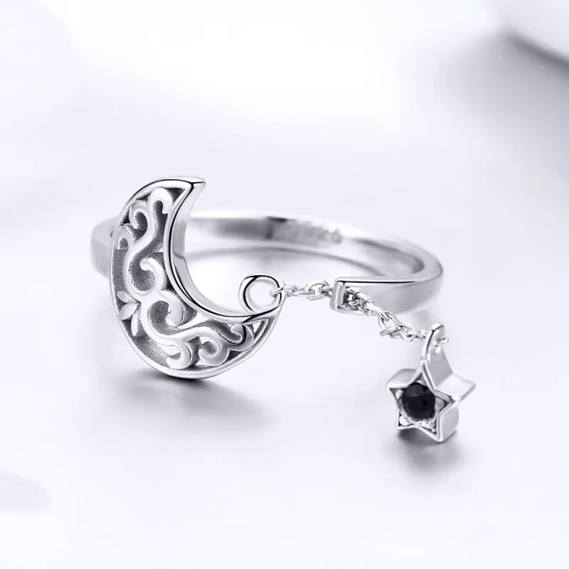 (image for) Silver Starlight Moon Ring - PANDORA Style - SCR479 - View 3
