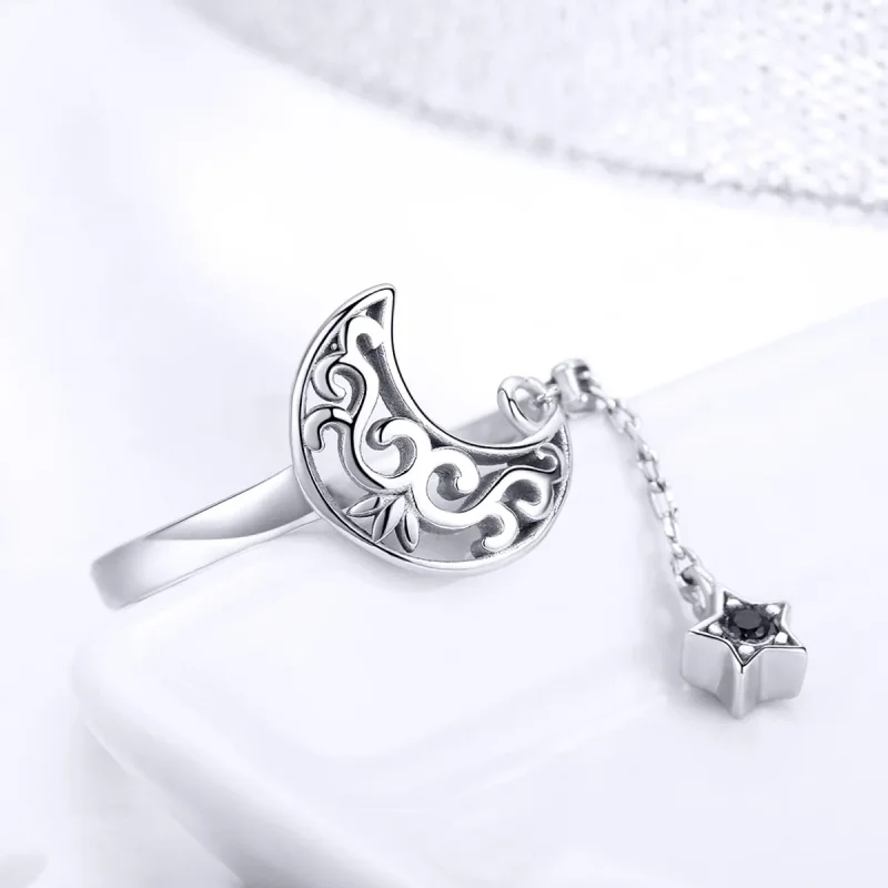 (image for) Silver Starlight Moon Ring - PANDORA Style - SCR479 - View 4