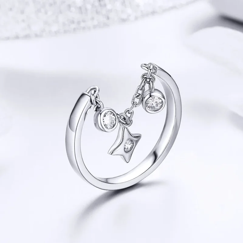(image for) Silver Starry Sky Ring - PANDORA Style - SCR408 - View 3