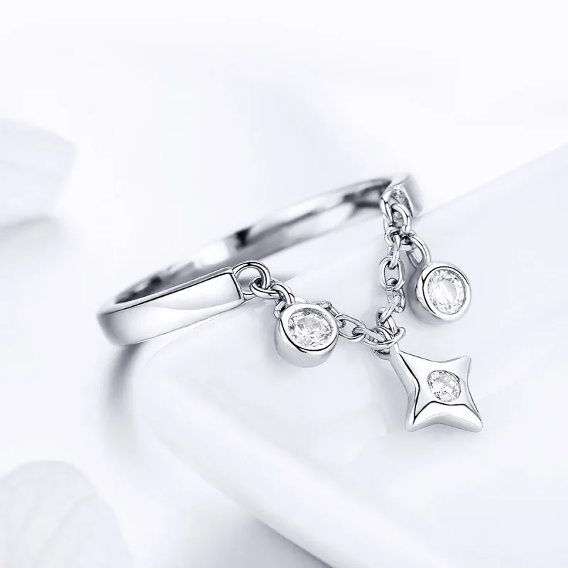 (image for) Silver Starry Sky Ring - PANDORA Style - SCR408 - View 4