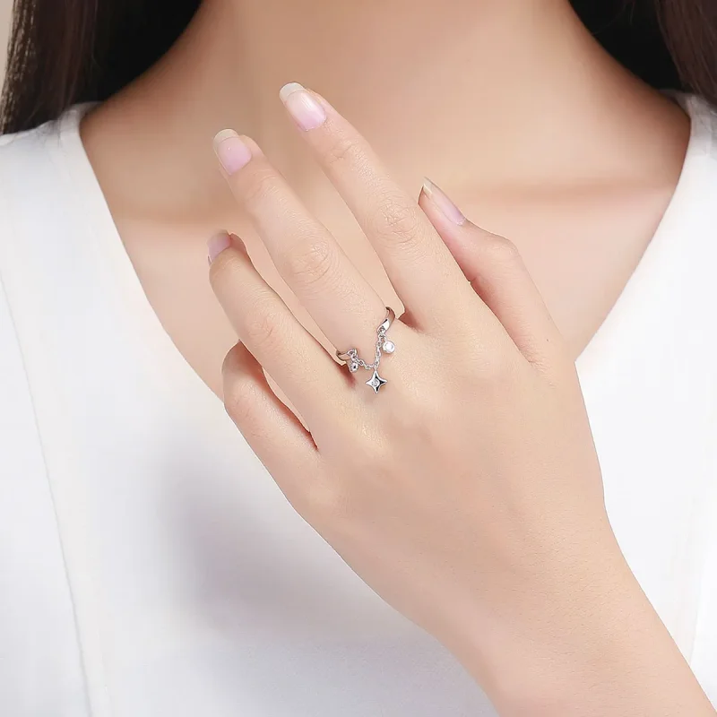 (image for) Silver Starry Sky Ring - PANDORA Style - SCR408 - View 5