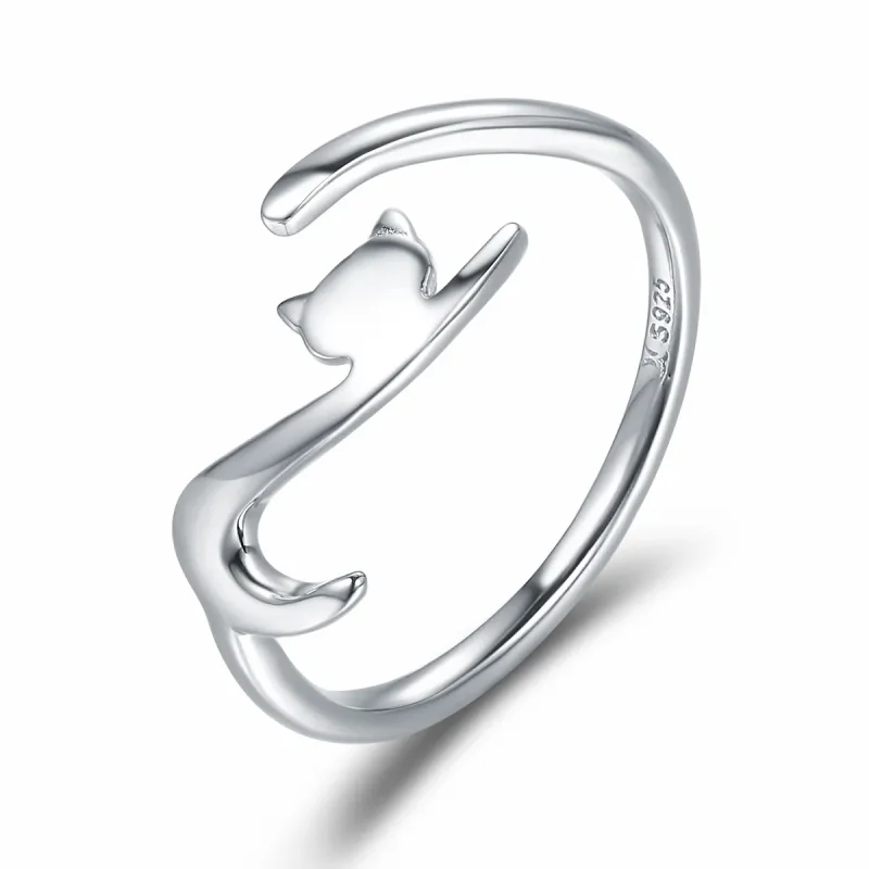 (image for) Silver Sticky Cat Ring - PANDORA Style - SCR220 - Product Image