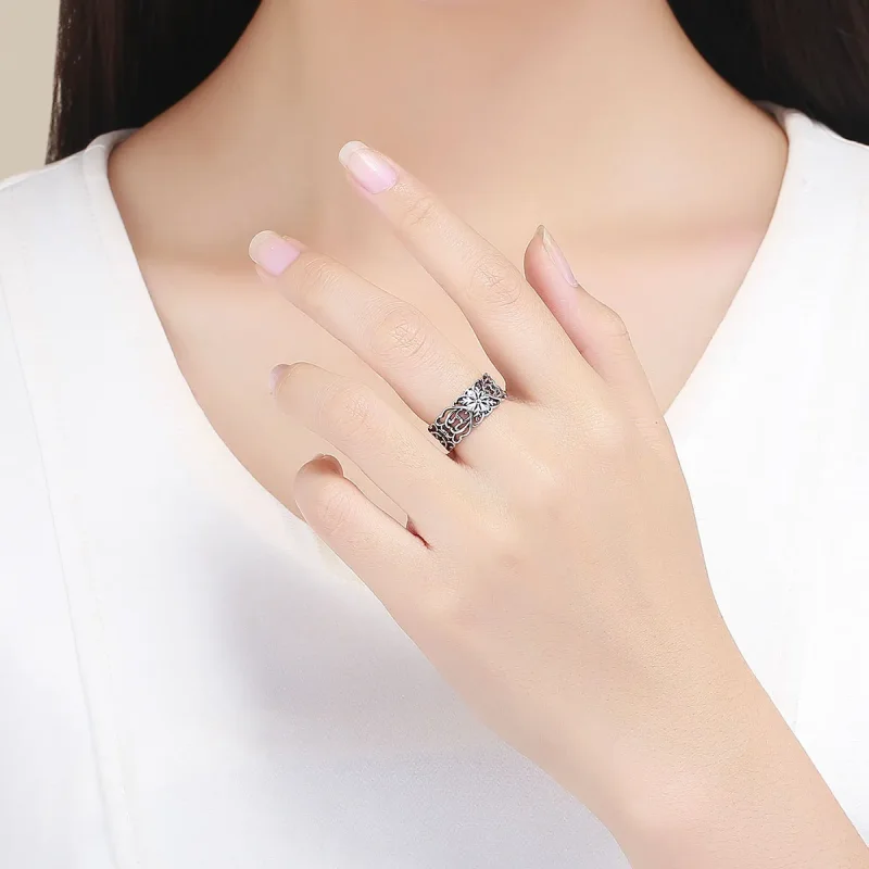 (image for) Silver Vintage Ring - PANDORA Style - SCR500 - View 5