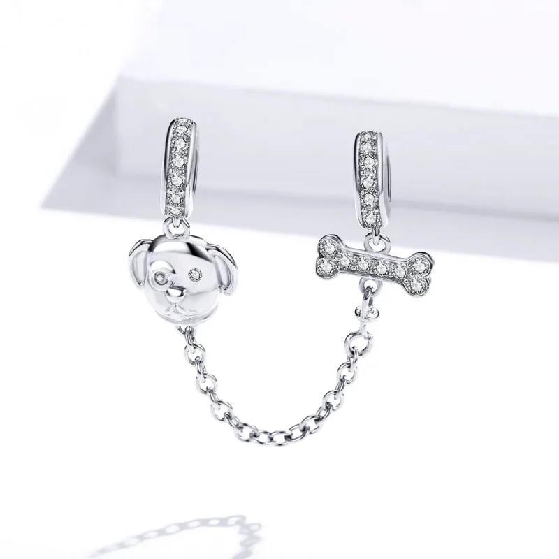 (image for) PANDORA Style Adorable Puppy Safety Chain - SCC1434 - View 2