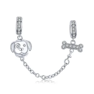 (image for) PANDORA Style Adorable Puppy Safety Chain - SCC1434