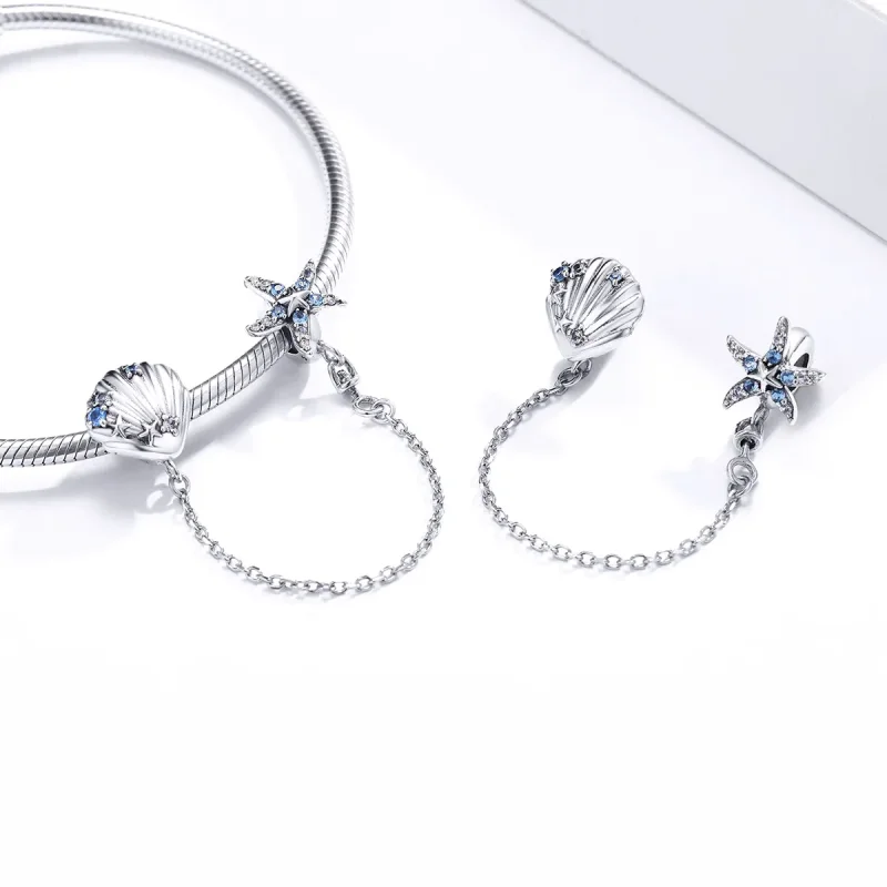 (image for) PANDORA Style Deep Sea Star Safety Chain - SCC1478 - View 4