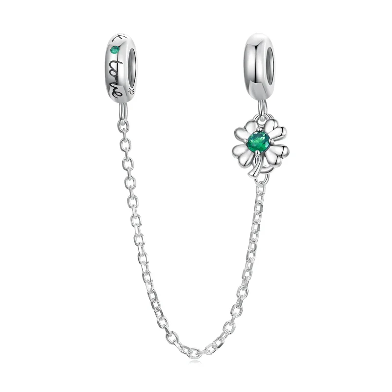 (image for) PANDORA Style Four Leaf Clover Safety Chain - SCC2372 - Product Image