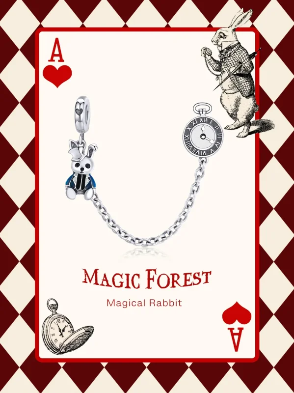 (image for) Pandora Style Silver Charm, Hare, Blue Enamel - SCC1443 - View 6