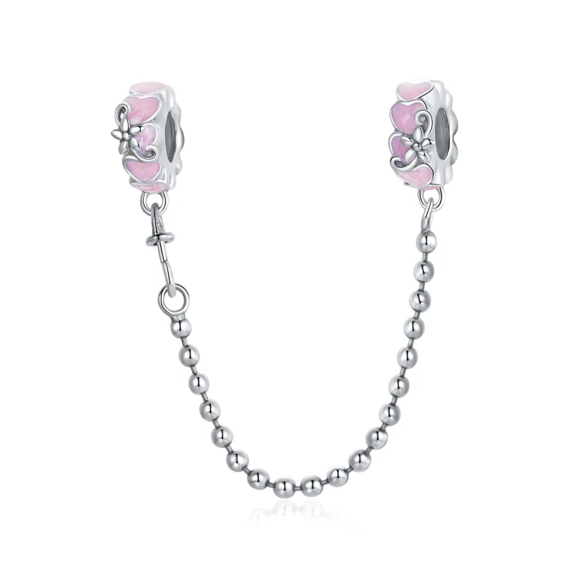 (image for) Pandora Style Silver Charm, Love Daisy, Pink Enamel - SCC1799 - Product Image