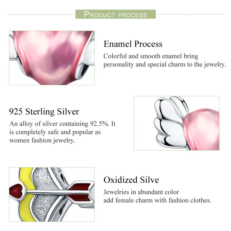 (image for) Pandora Style Silver Charm, Love Wishes, Multicolor Enamel - SCC628 - View 6