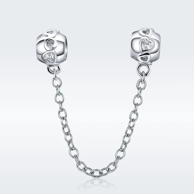 (image for) Pandora Style Silver Safety Chain Charm, Cute - SCC736 - View 3