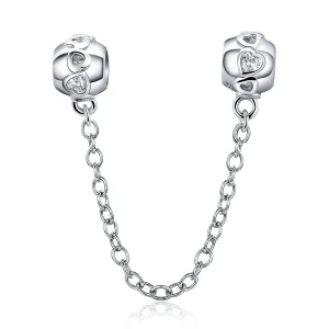 (image for) Pandora Style Silver Safety Chain Charm, Cute - SCC736