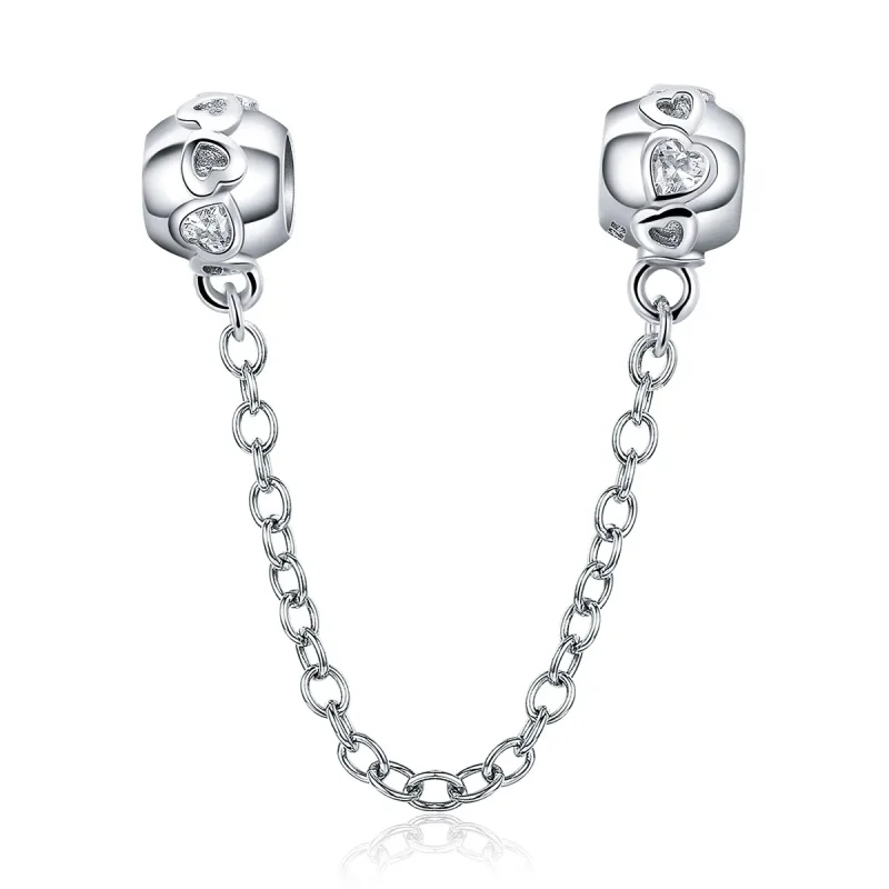(image for) Pandora Style Silver Safety Chain Charm, Cute - SCC736 - Product Image