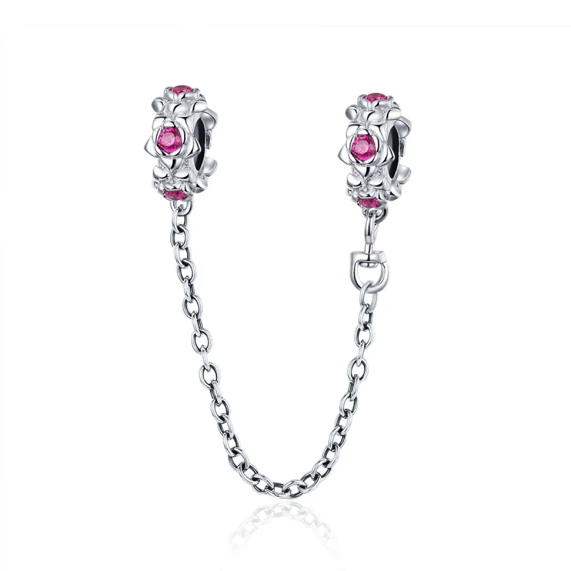 (image for) Pandora Style Silver Safety Chain Charm, Fairy's Garland - BSC035 - Product Image