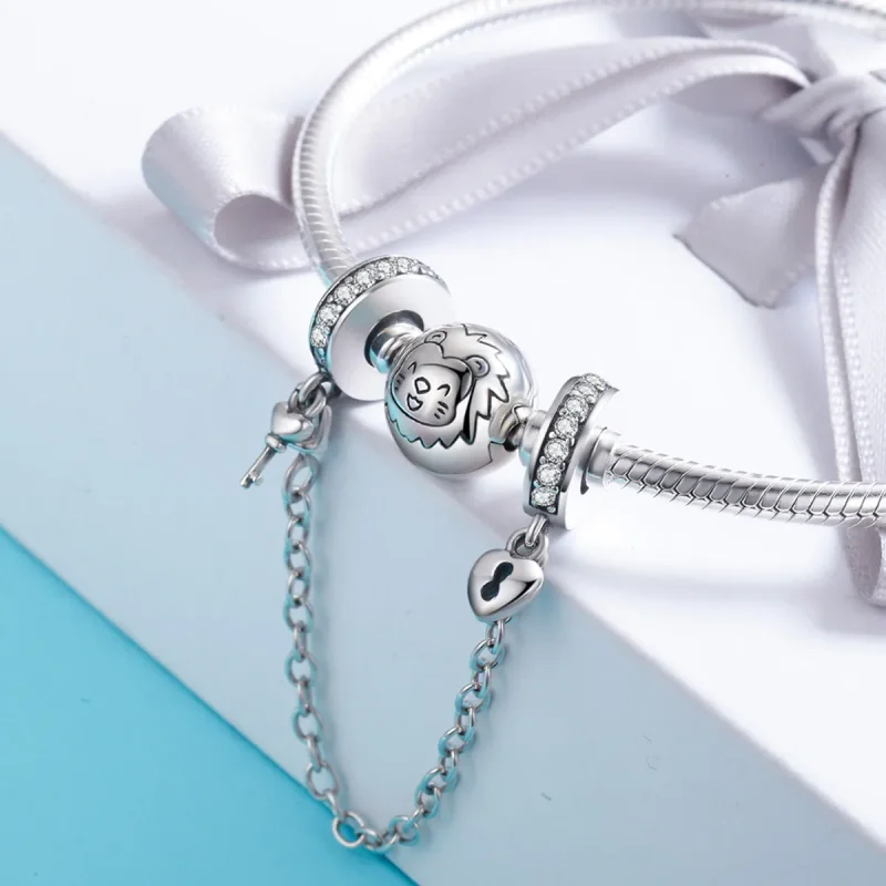 (image for) Pandora Style Silver Safety Chain Charm, Only Love - SCC606 - View 4