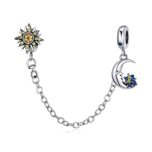 (image for) Pandora Style Silver Safety Chain Charm, Whole Universe - SCC1763