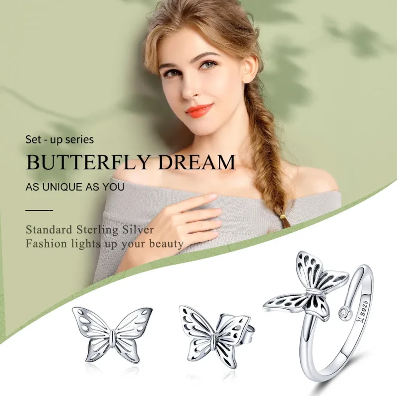 (image for) Pandora Style Set, Bicolor Butterflies Dream - SET003 - View 2