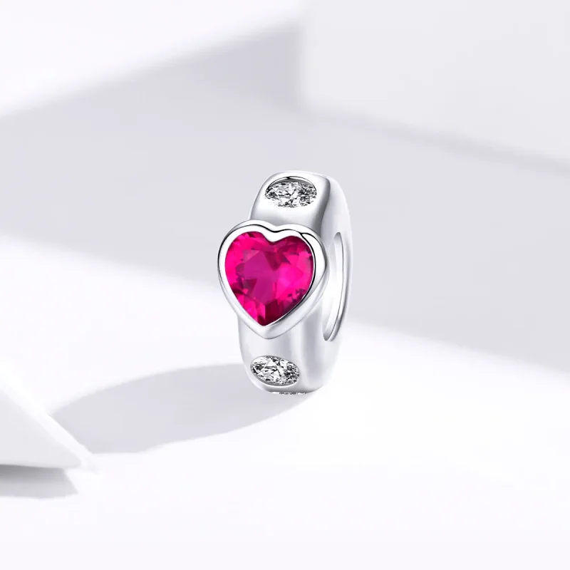 (image for) Pandora Style Silver Spacer Charm, Bright Love - BSC123 - View 2