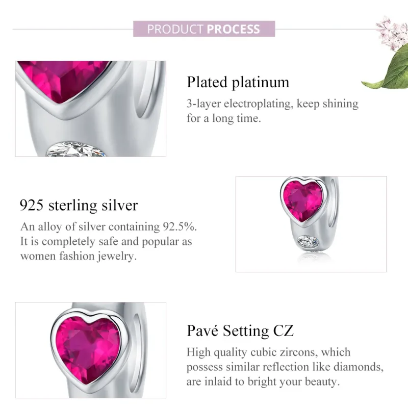 (image for) Pandora Style Silver Spacer Charm, Bright Love - BSC123 - View 7