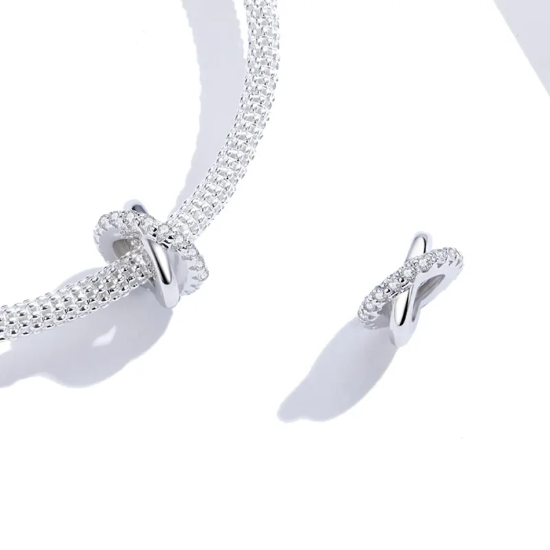 (image for) Pandora Style Silver Spacer Charm, Chic - BSC214 - View 3