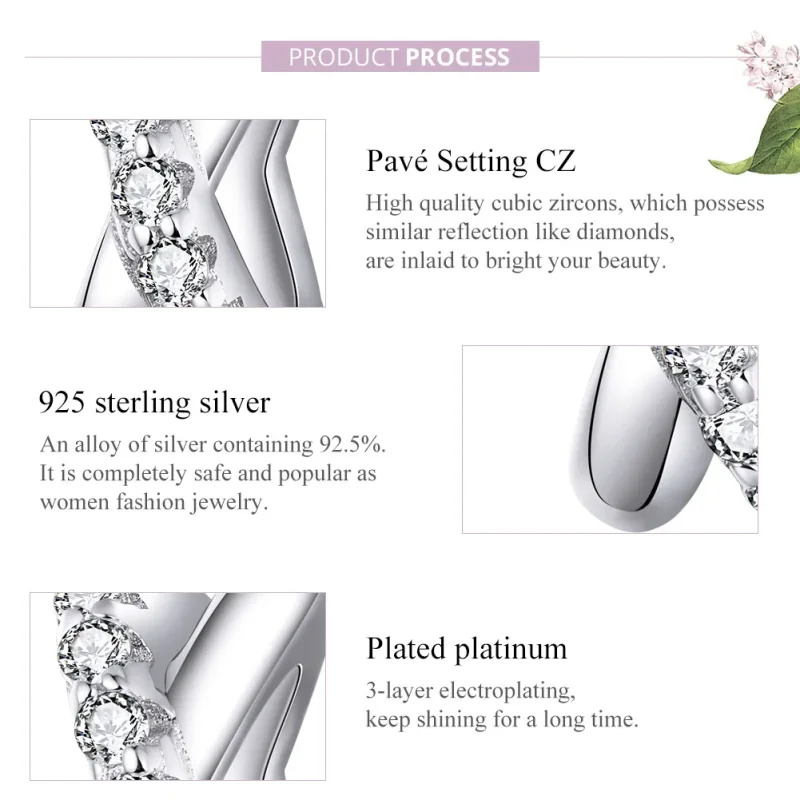 (image for) Pandora Style Silver Spacer Charm, Chic - BSC214 - View 7