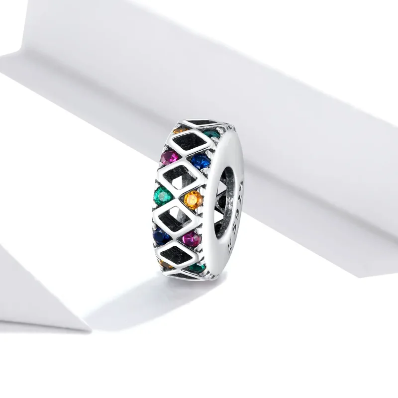 (image for) Pandora Style Silver Spacer Charm, Circus Jumping Game - SCC1659 - View 2