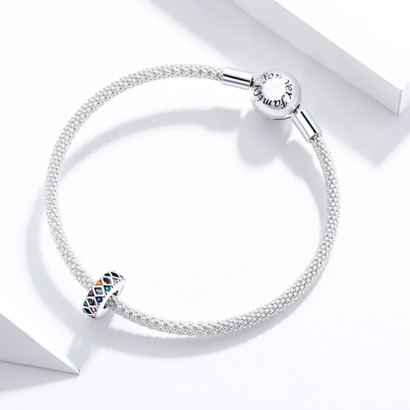 (image for) Pandora Style Silver Spacer Charm, Circus Jumping Game - SCC1659 - View 3