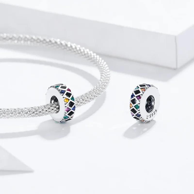 (image for) Pandora Style Silver Spacer Charm, Circus Jumping Game - SCC1659 - View 4