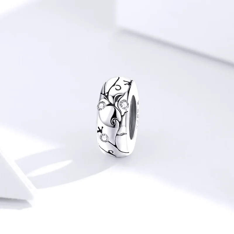 (image for) Pandora Style Silver Spacer Charm, Classical Pattern - SCC1559 - View 3