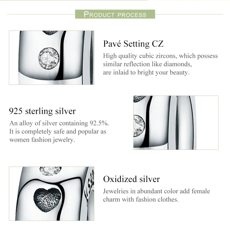 (image for) Pandora Style Silver Spacer Charm, Cute - SCC593 - View 7