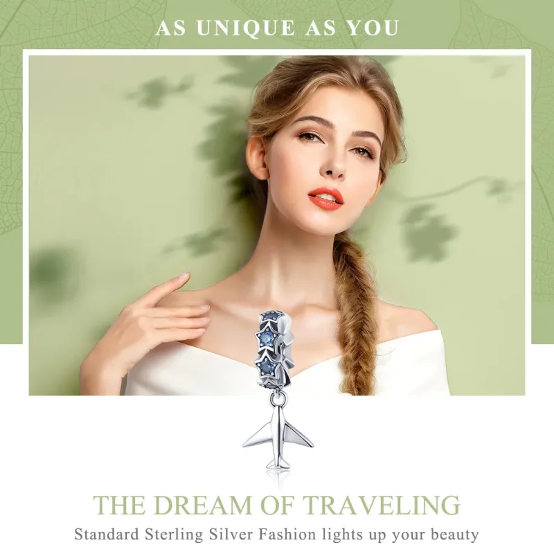 (image for) Pandora Style Silver Spacer Charm, Dream of Traveling - SCC882 - View 6