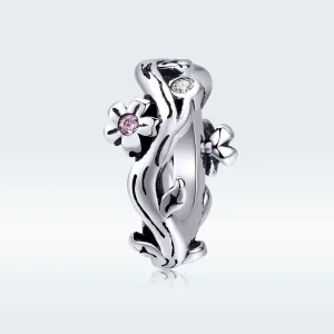 (image for) Pandora Style Silver Spacer Charm, Flower - SCC1448