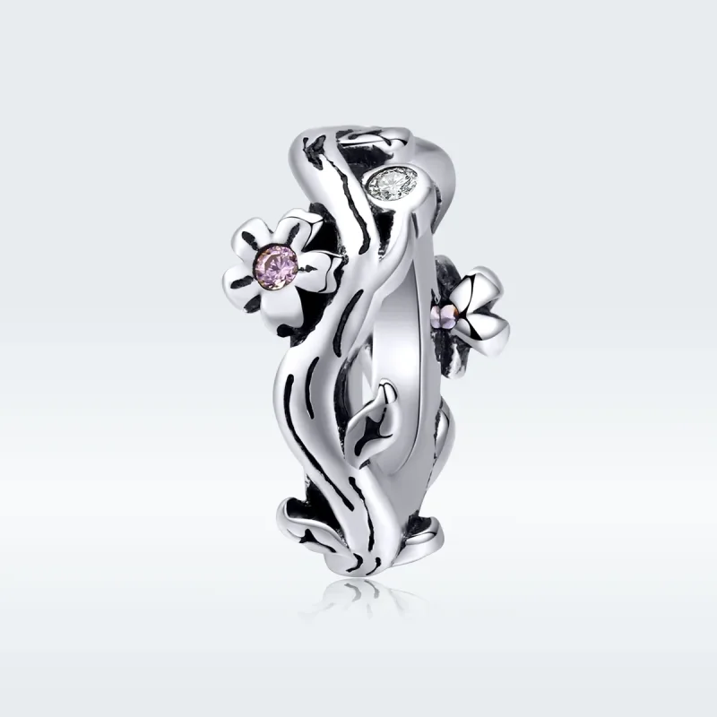 (image for) Pandora Style Silver Spacer Charm, Flower - SCC1448 - Product Image