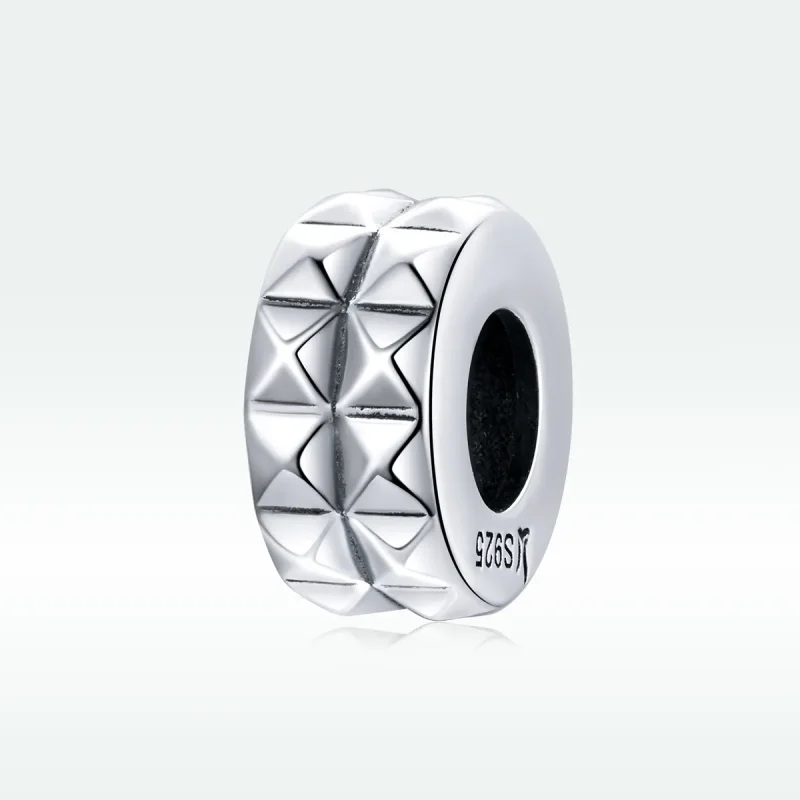 (image for) Pandora Style Silver Spacer Charm, Geometry - SCC1789 - View 5
