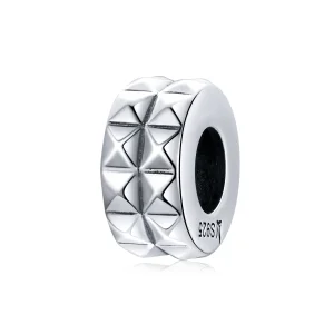 (image for) Pandora Style Silver Spacer Charm, Geometry - SCC1789