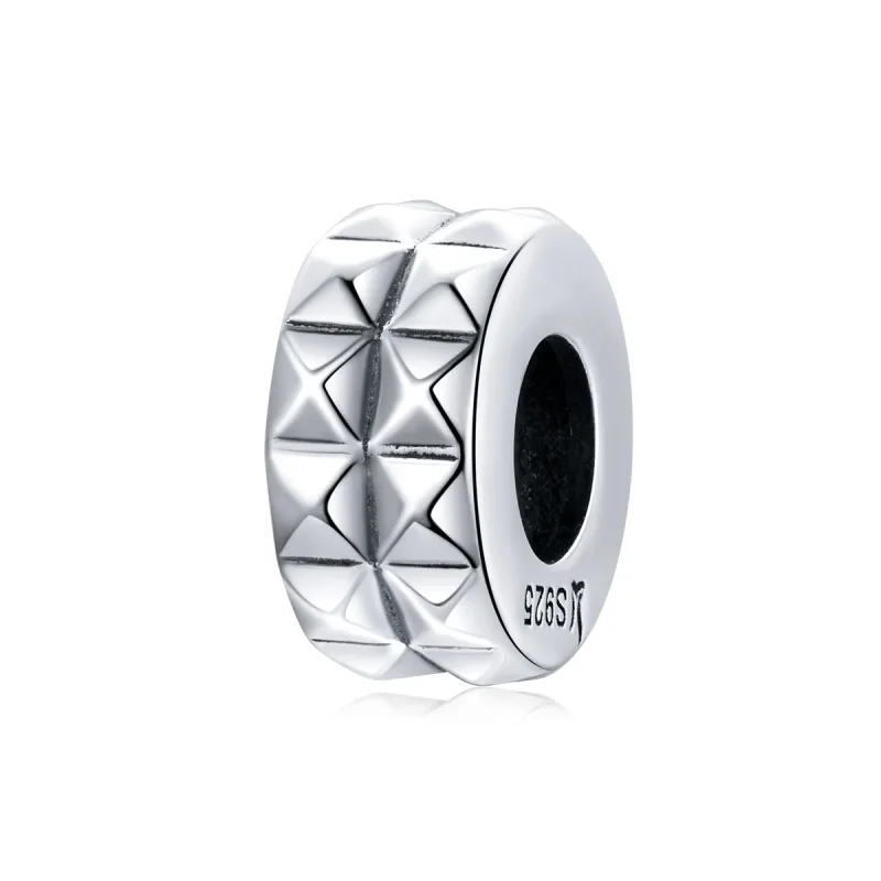(image for) Pandora Style Silver Spacer Charm, Geometry - SCC1789 - Product Image