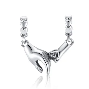 (image for) Pandora Style Silver Spacer Charm, Hand In Hand - SCC1700